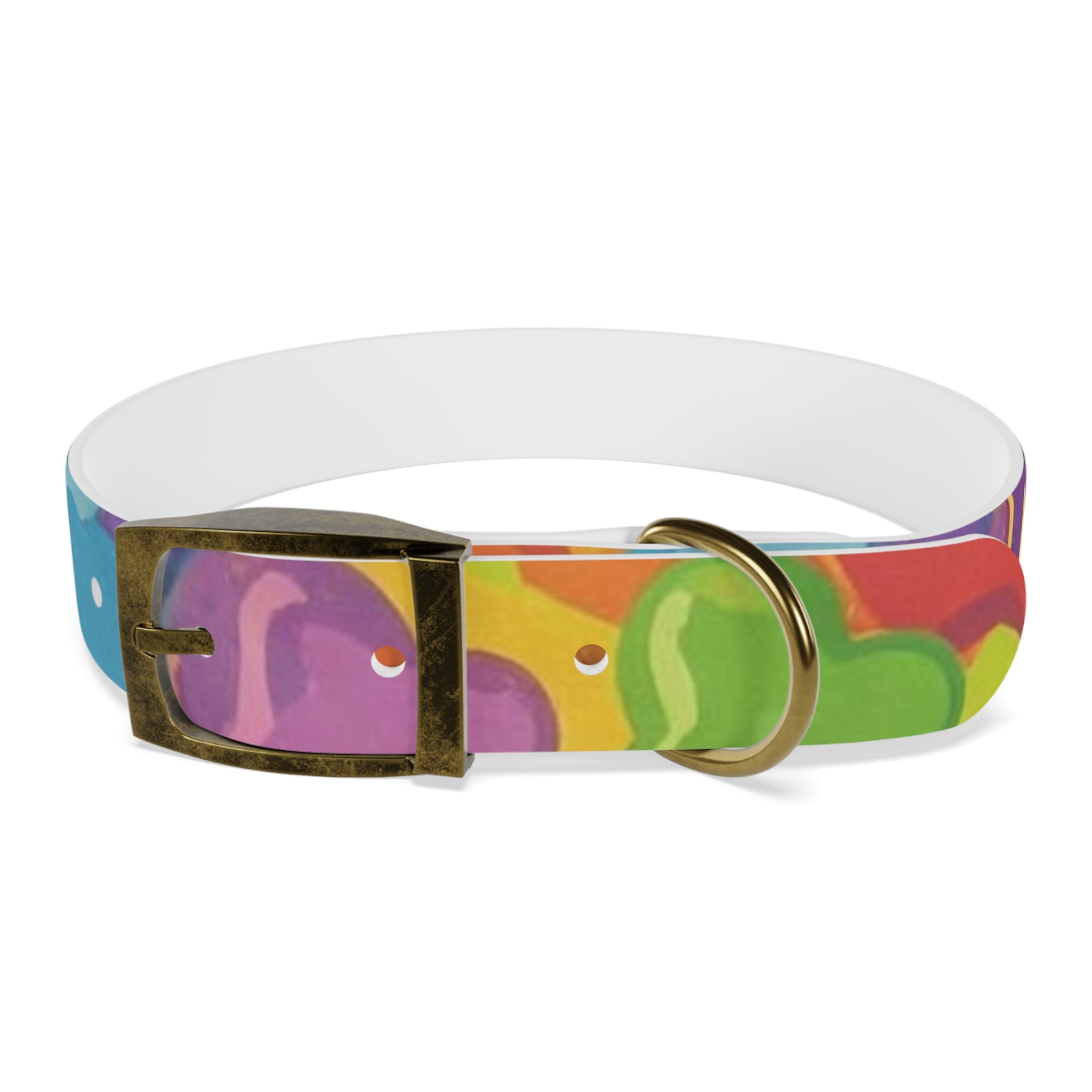 Vibrant Rainbow Dog Collar - Colorful Pet Accessory for Any Occasion