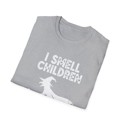 Funny I Smell Children Witch Parity Unisex Softstyle T-Shirt - I Smell Children, Gift for Parents, Humor Tee, Casual Wear, Halloween Party, Fun Outfit