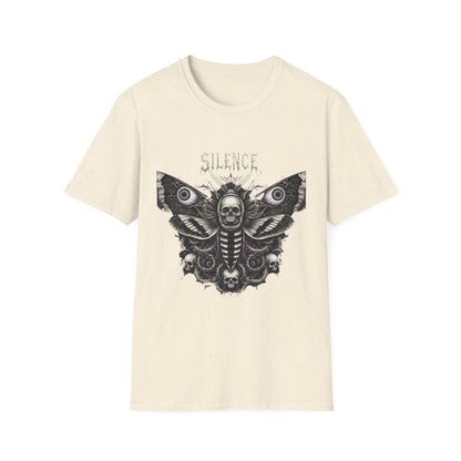 Gothic Silence T-Shirt, Unisex Graphic Tee, Alternative Fashion Top, Casual Wear, Edgy Gift Idea