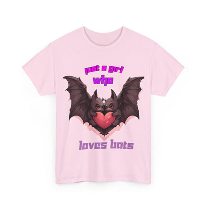 Just a Girl Who Loves Bats Unisex Heavy Cotton Tee