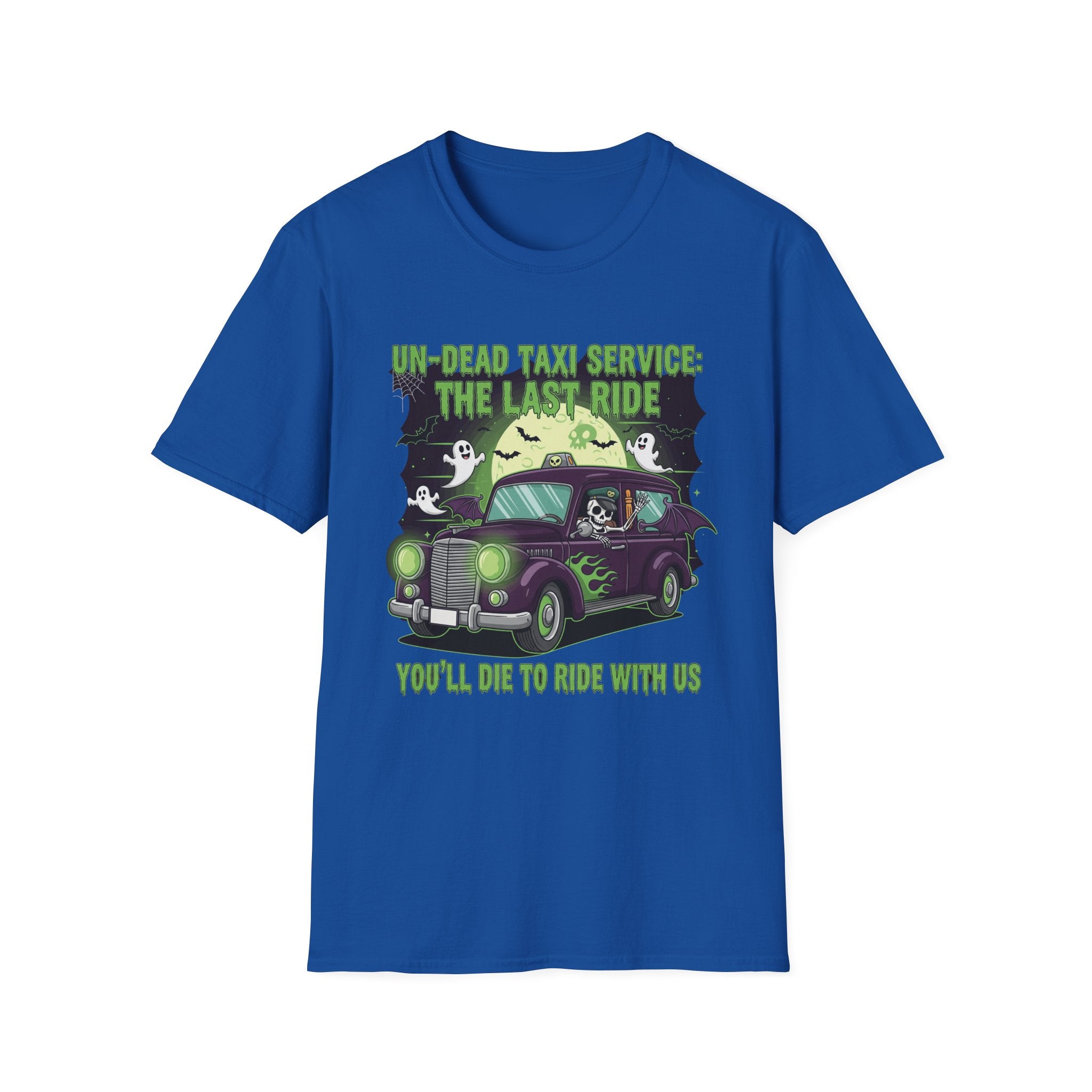 Un Dead Taxi Service The Last Ride Well Get You Their In The End, Halloween Shirt, Graphic Tee, Gift for Horror Fans, Casual Wear, Party Outfit