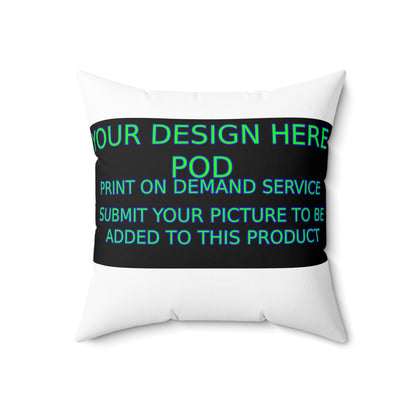 Customizable Spun Polyester Square Pillow - Personalize Your Design