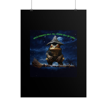 Witch Parking Only Toad Rolled Posters