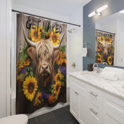 Highland Cow Get Naked Shower Curtains