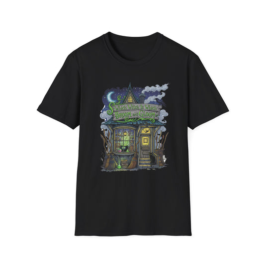 Halloween Which Witch Is Which Broom and Gloom Unisex T-Shirt, Spooky Shirt, Graphic Tee, Fall Apparel, Halloween Gift, Cozy Casual Wear