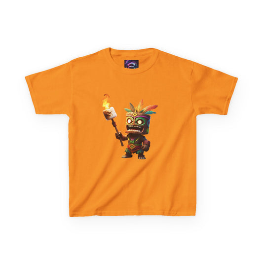Kids Tiki Toasted Marshmallow Heavy Cotton Tee - Fun & Playful Design for Adventurous Kids