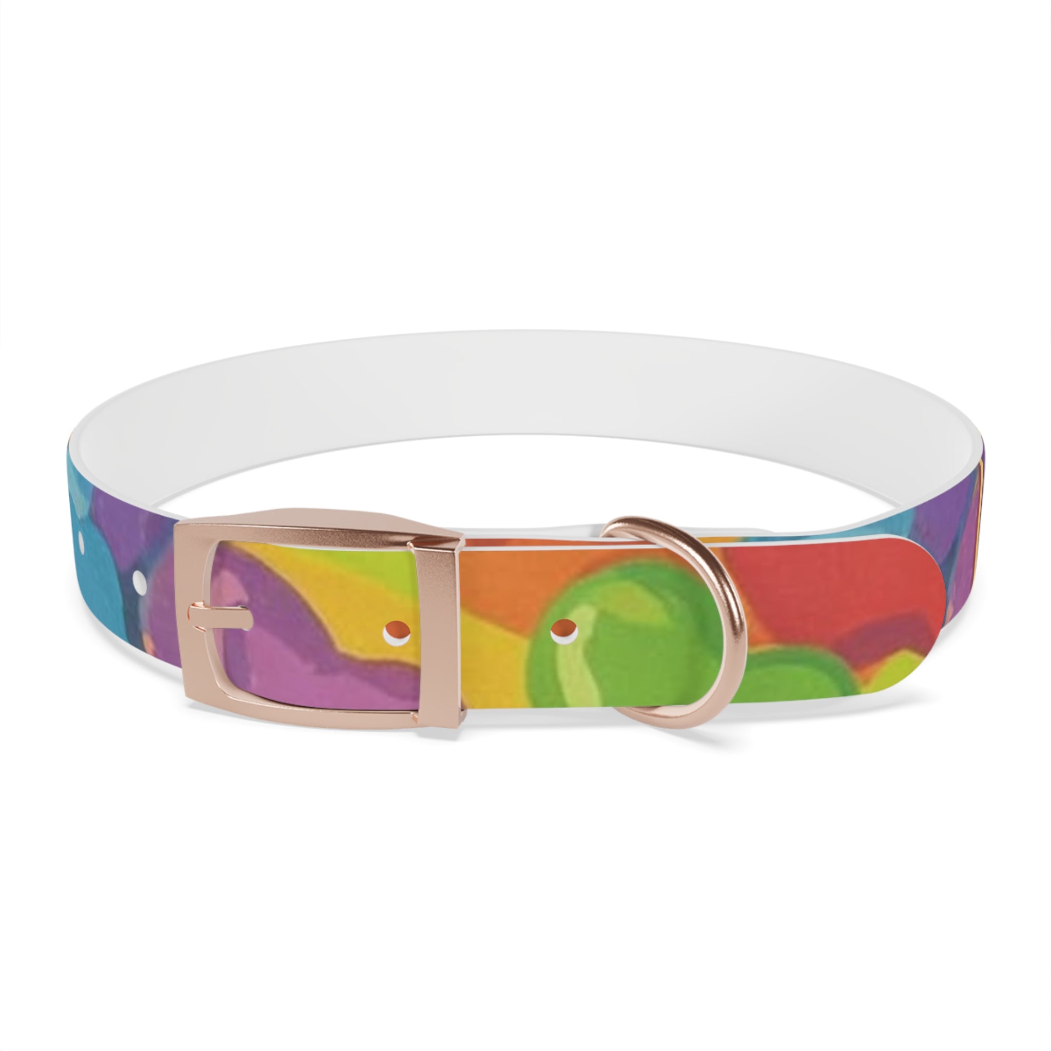 Vibrant Rainbow Dog Collar - Colorful Pet Accessory for Any Occasion
