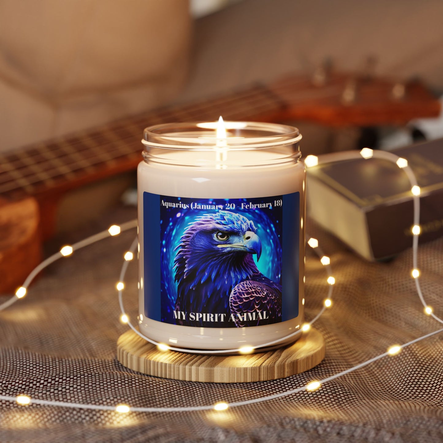 Aquarius (January 20 - February 18) Majestic Eagle Scented Soy Candle - 9oz Aromatherapy Candle for Nature Lovers