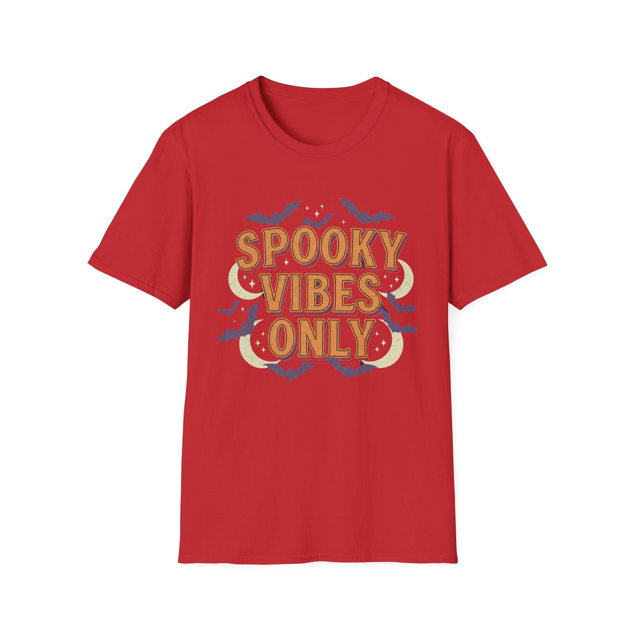 Spooky Vibes Only Unisex Softstyle T-Shirt | Halloween Tee, Autumn Apparel, Gift for Her, Unisex Shirt, Casual Wear, Spooky Season Fashion