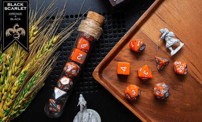 Acrylic Resin Dice Cruise Orange Pearl