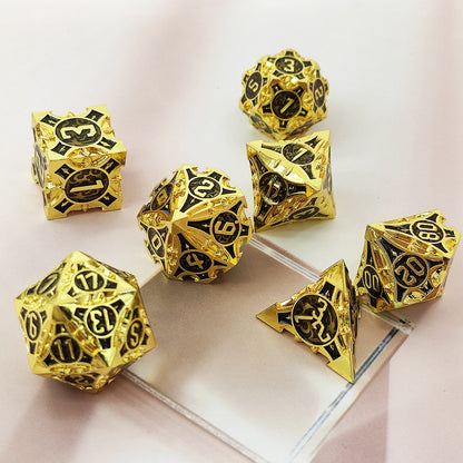 Metal Polyhedral Board Game Dice