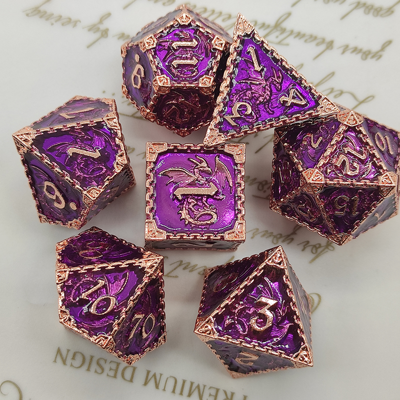 Metal Polyhedral Board Game Dice