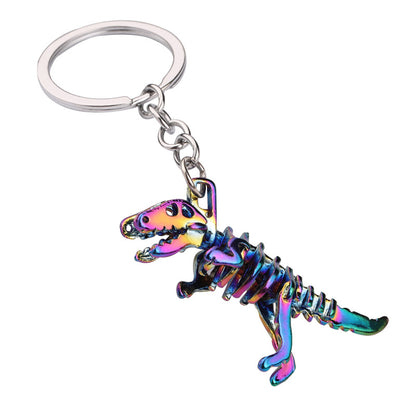 Alloy Colorful Dinosaur Keychain Pendant