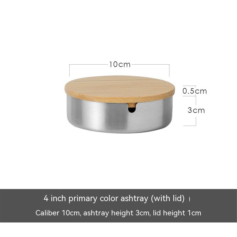 Simple Thickened Practical Stainless Steel Ash Tray