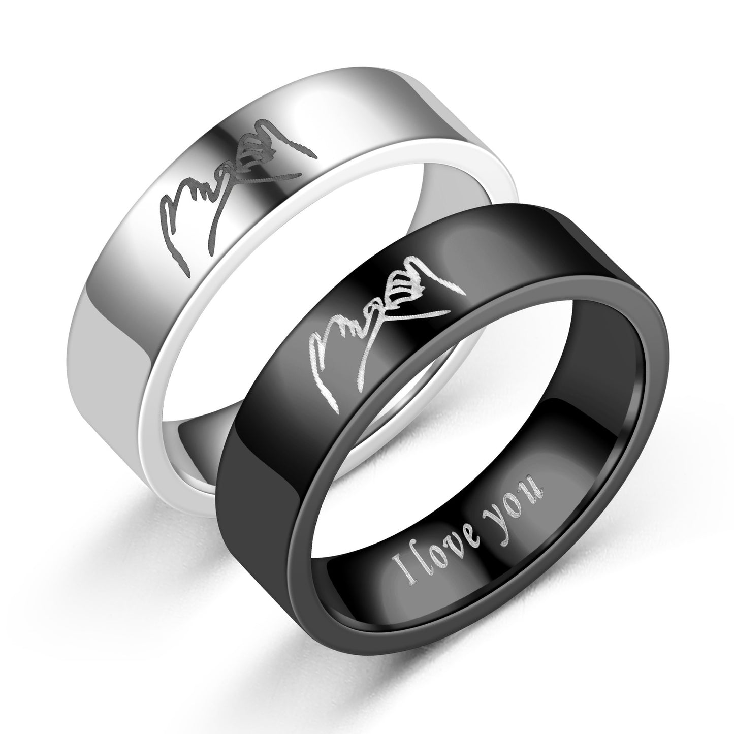 Titanium Steel Couple Simple Niche Couple Couple Ring