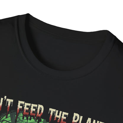 Don't Feed the Plants Unisex Softstyle T-Shirt, Horror T-Shirt, Halloween Shirt, Plant Lover Gift, Quirky Graphic Tee
