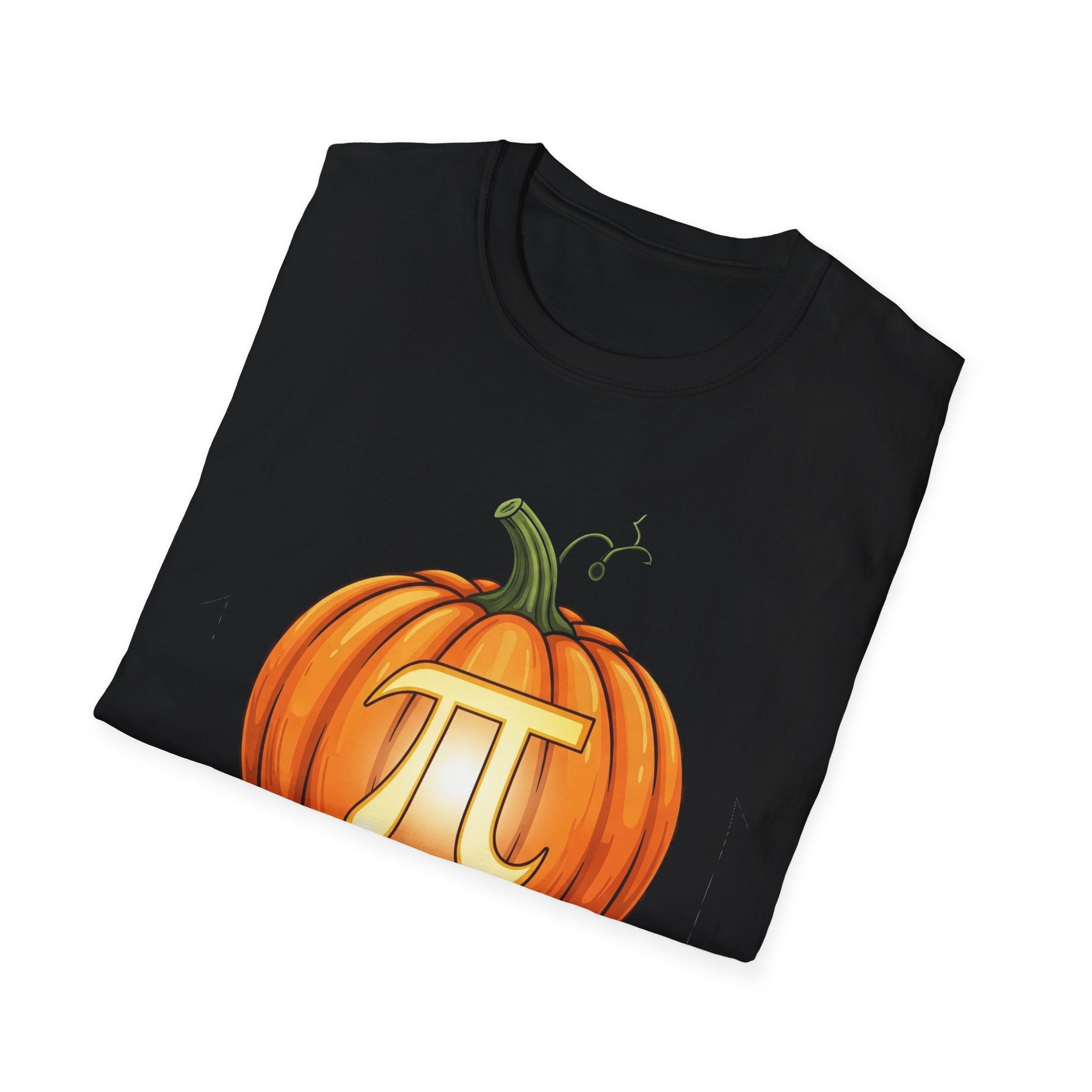 Pumpkin Pi Unisex Softstyle T-Shirt | Fall Fashion, Halloween Costume, Math Lover Gift, Casual Wear, Seasonal Apparel