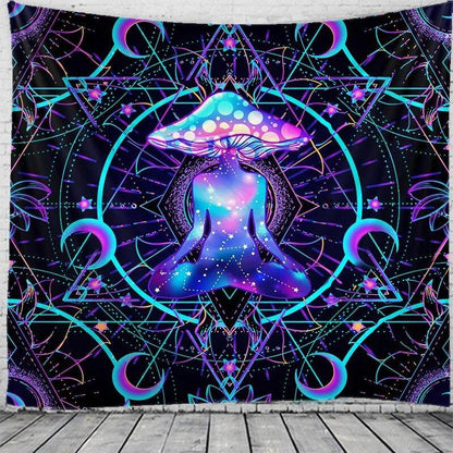 Meditative Mushroom Tapestry