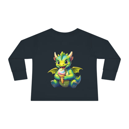 Cute Dragon Toddler Long Sleeve Tee - Perfect for Kids' Birthdays & Playtime