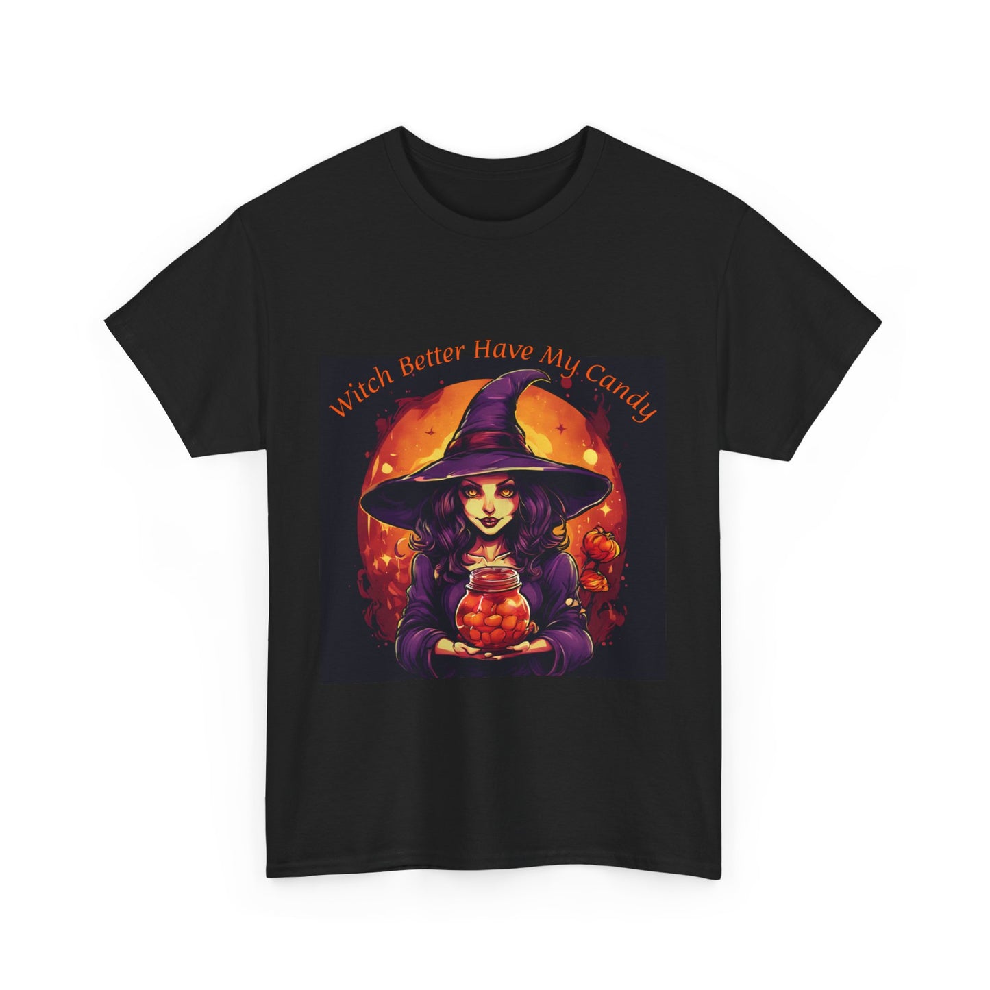 Halloween Witch Candy Unisex Heavy Cotton Tee