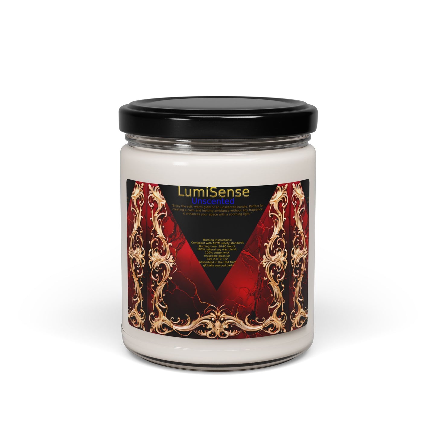 Luxurious Un Scented Soy Candle - Elegant Aromatherapy for Relaxation