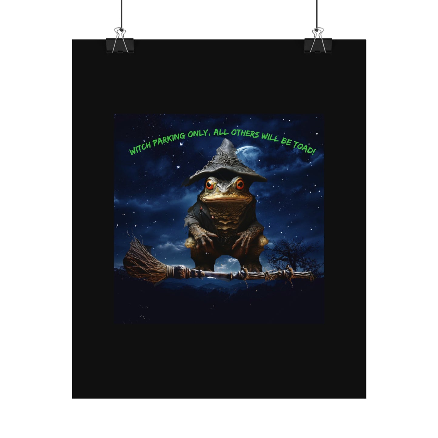 Witch Parking Only Toad Rolled Posters