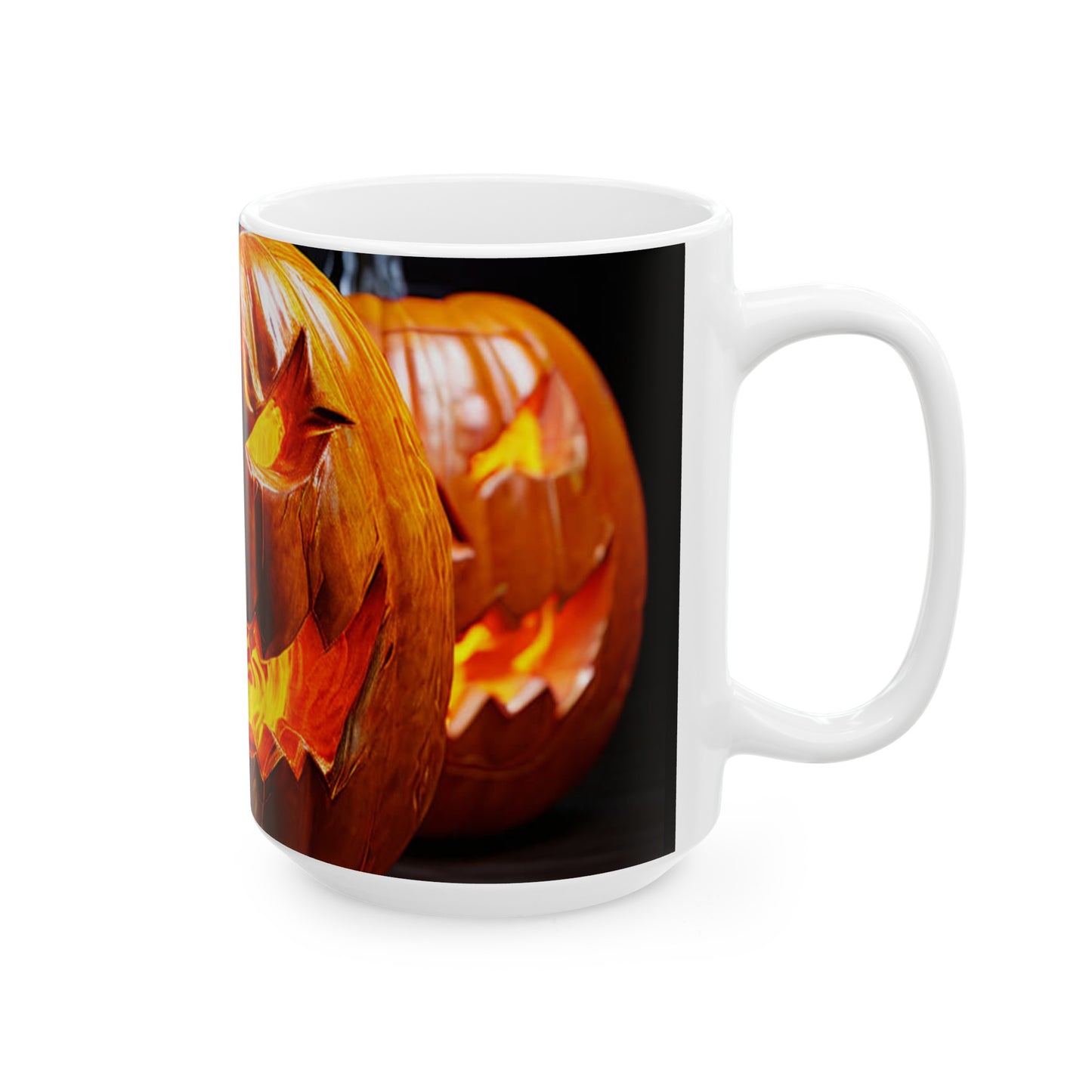 Halloween Jack O Lantern Ceramic Mug, (11oz, 15oz)