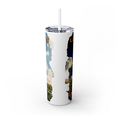 Lucky The Goose Skinny Tumbler with Straw, 20oz