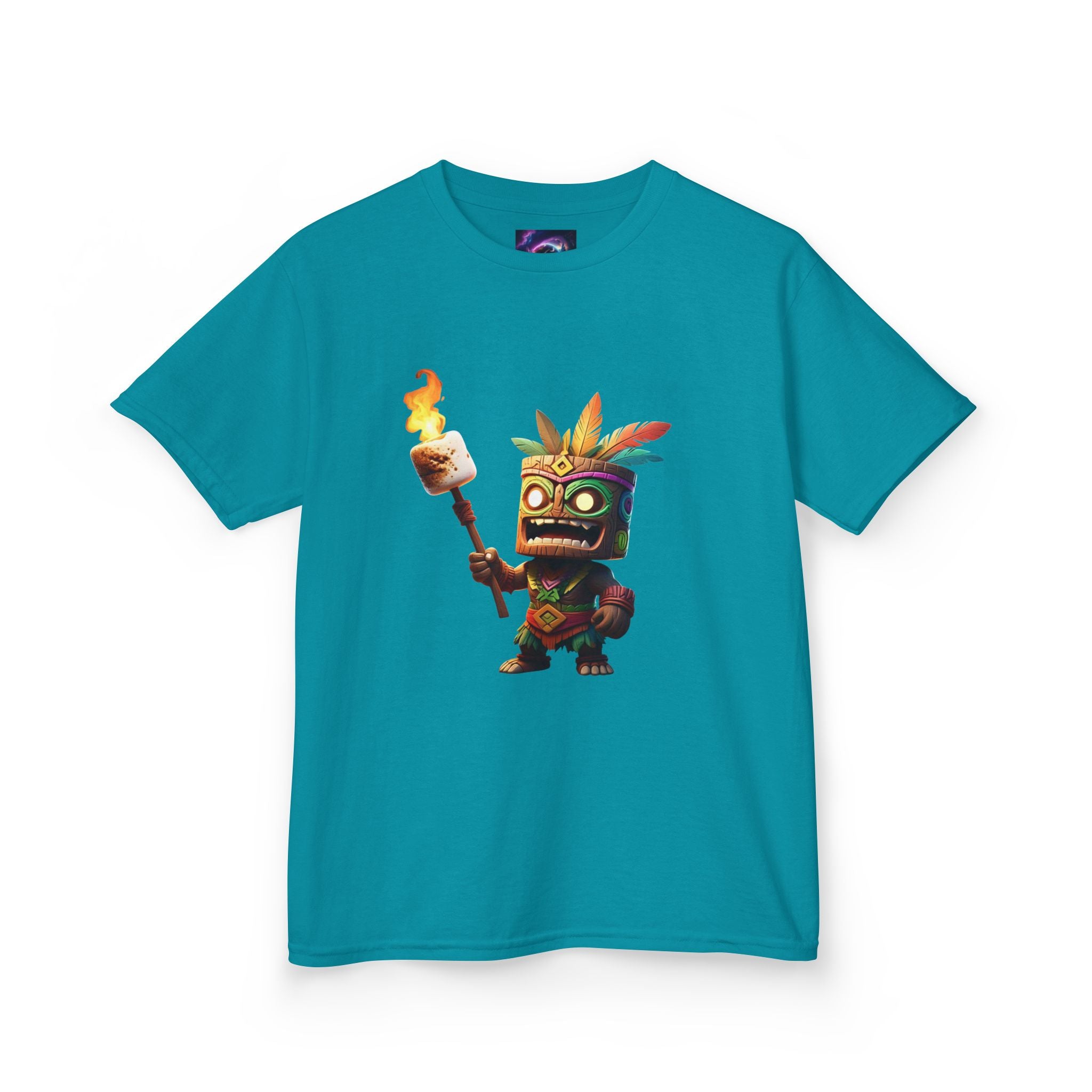 Kids Tiki Toasted Marshmallow Heavy Cotton Tee - Fun & Playful Design for Adventurous Kids