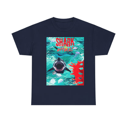 Mens Shark Attack Unisex Heavy Cotton Tee