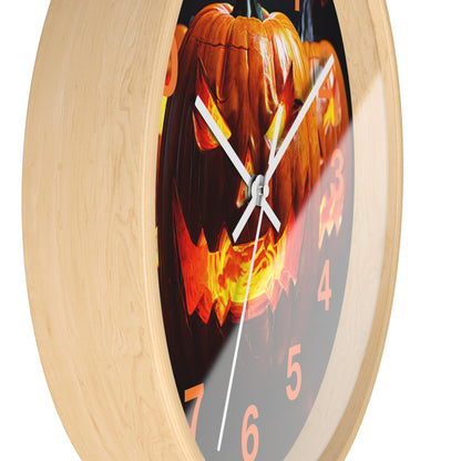 Halloween Jack O Lantern Wall Clock