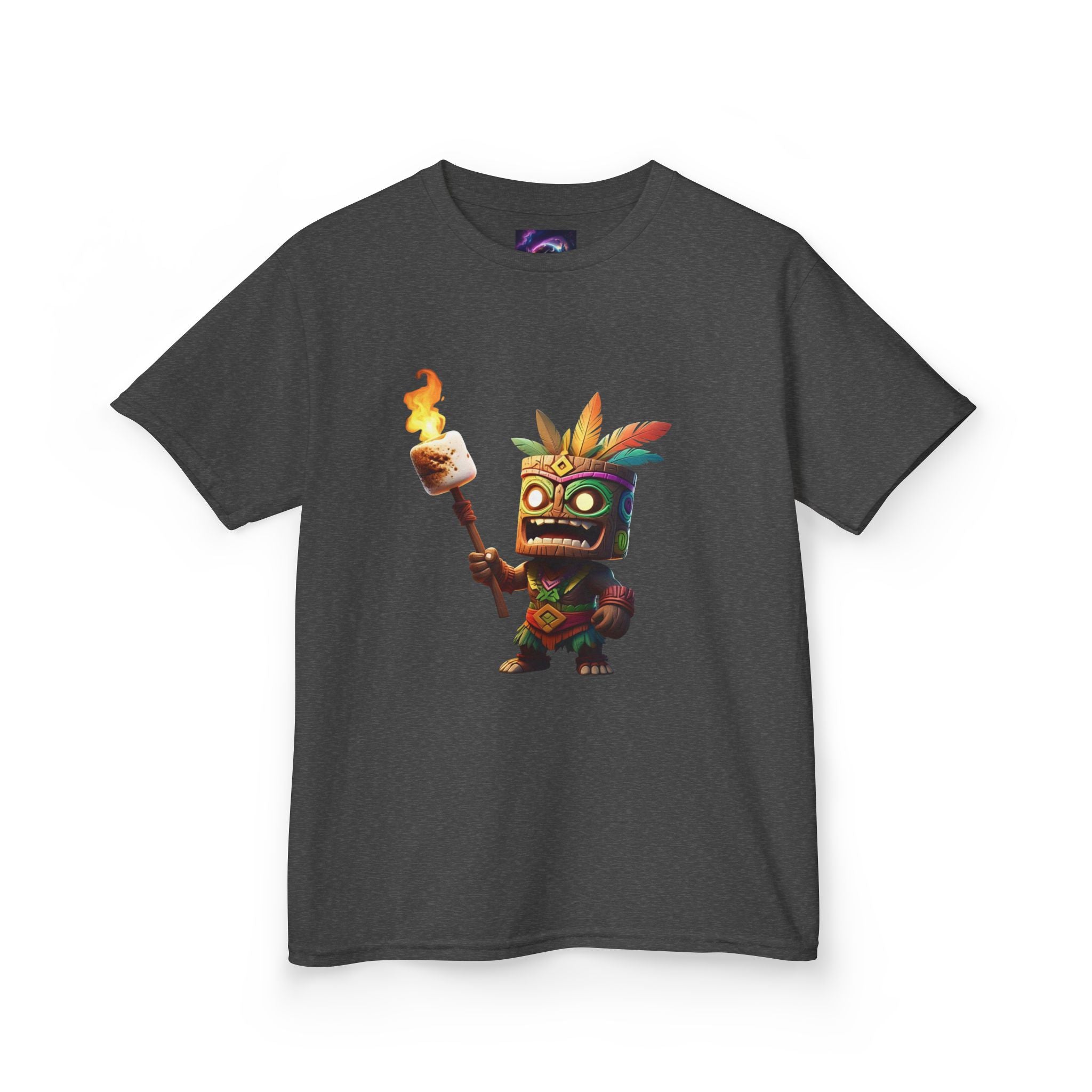 Kids Tiki Toasted Marshmallow Heavy Cotton Tee - Fun & Playful Design for Adventurous Kids