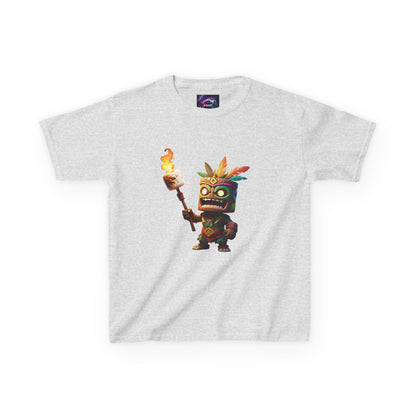 Kids Tiki Toasted Marshmallow Heavy Cotton Tee - Fun & Playful Design for Adventurous Kids