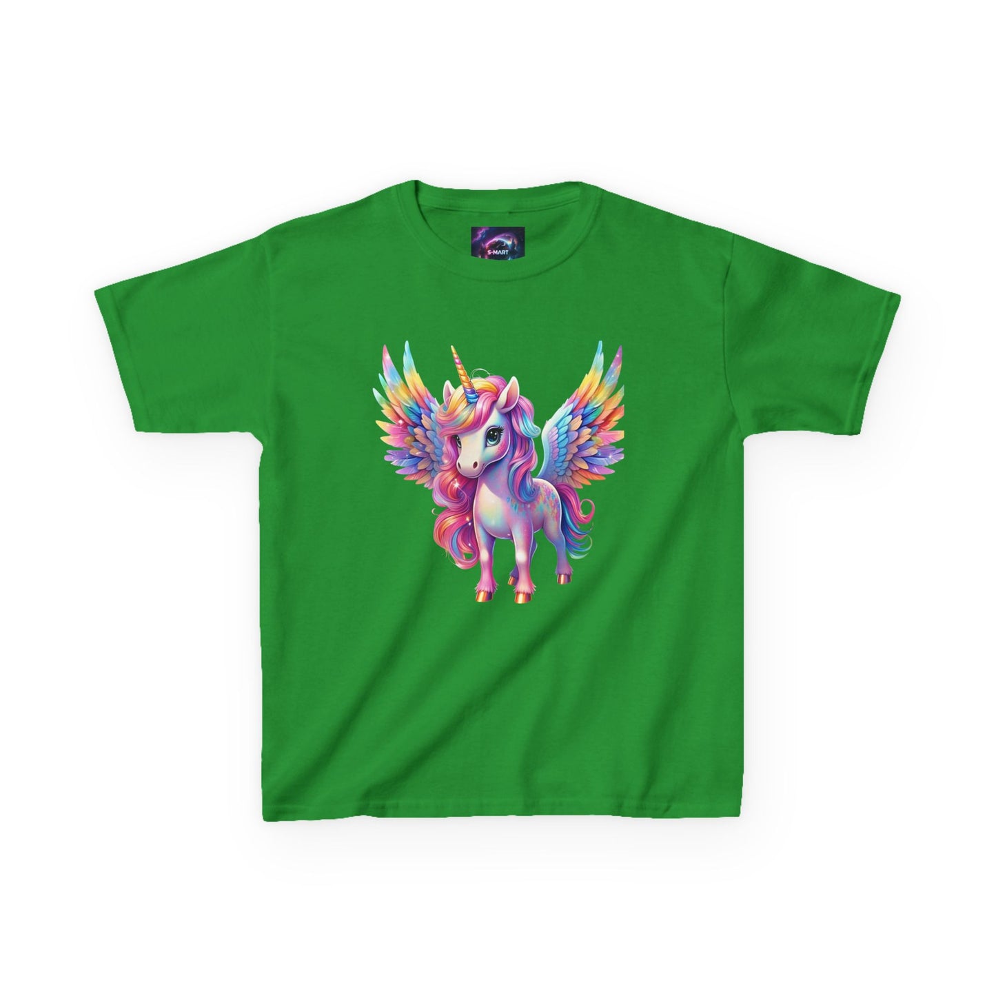 Colorful Unicorn Kids Heavy Cotton Tee - Fun & Whimsical Shirt for Magical Play