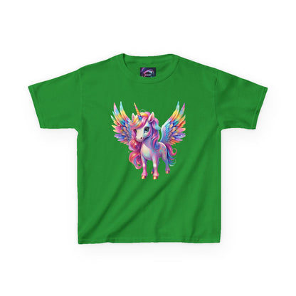 Colorful Unicorn Kids Heavy Cotton Tee - Fun & Whimsical Shirt for Magical Play