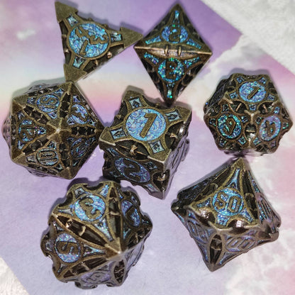 Metal Polyhedral Board Game Dice