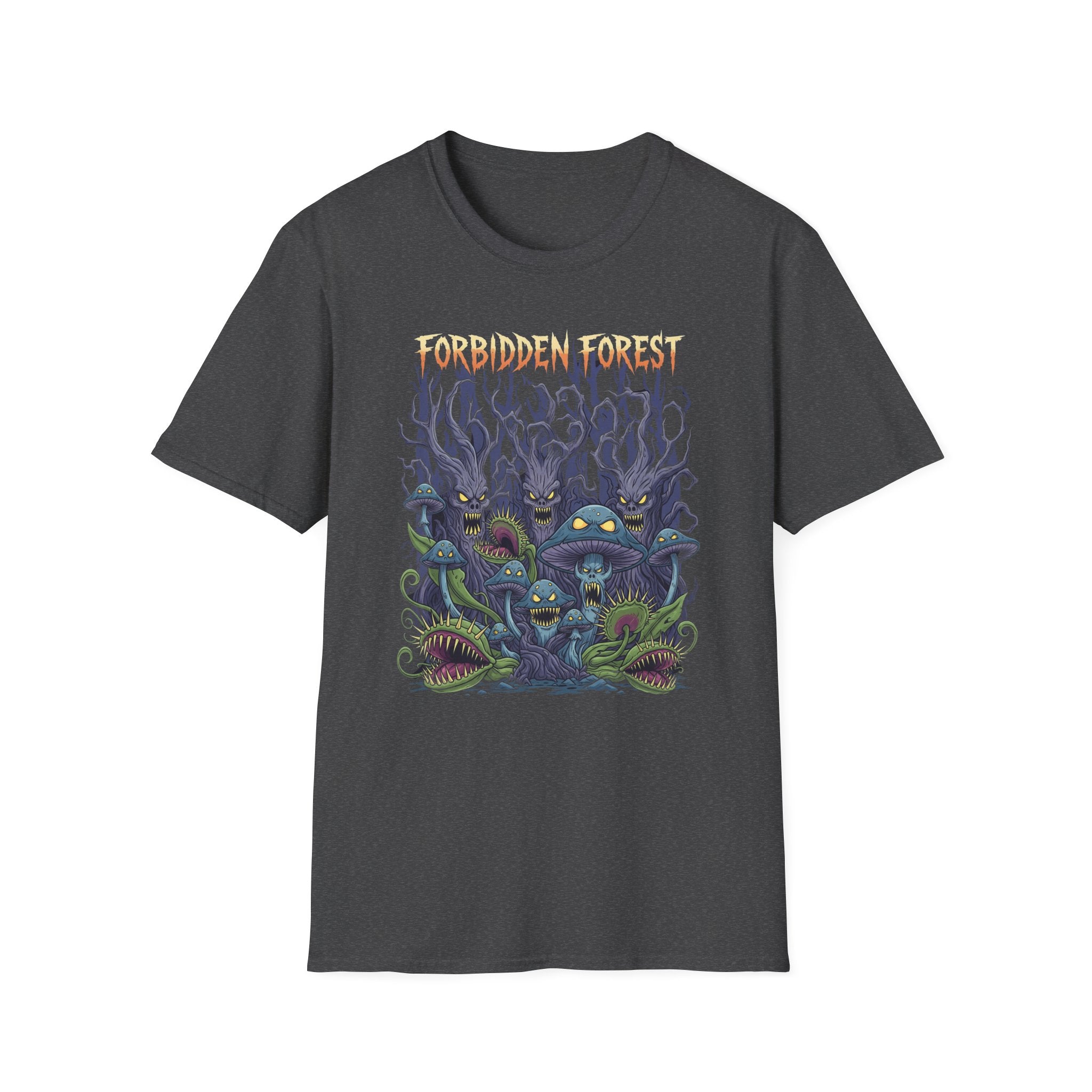 Forbidden Forest Graphic T-Shirt for Nature Lovers & Mystical Vibes, Gift for Halloween, Casual Wear, Adventure Tee, Unique Design