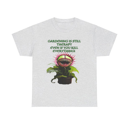 Gardening Is Therapy Unisex Heavy Cotton Tee