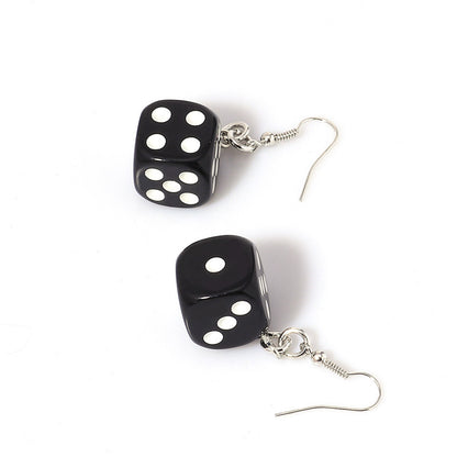 Frosty wind dice earrings