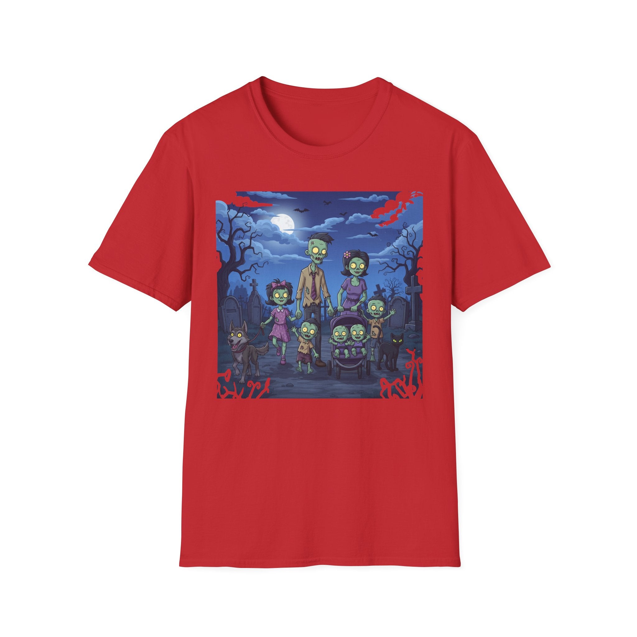 Zombie Family Halloween T-Shirt, Unisex Softstyle Tee for Men & Women, Funny Halloween Gift, Spooky Costume Top, Perfect for Halloween [...]