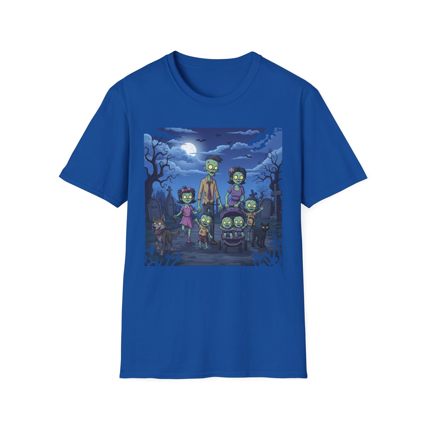 Zombie Family Halloween T-Shirt, Unisex Softstyle Tee for Men & Women, Funny Halloween Gift, Spooky Costume Top, Perfect for Halloween [...]