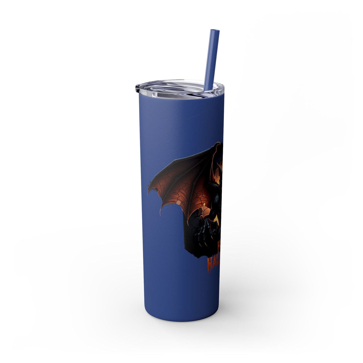 Halloween Gargoyle Skinny Tumbler with Straw, Spooky Drinkware, Perfect for Parties, Fall Decor, Trick or Treat Gifts