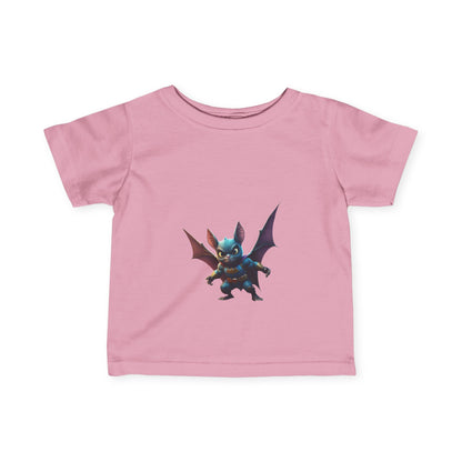 Cute Bat Man Super Hero Infant Tee for Playful Kids | Fun Graphic T-Shirt