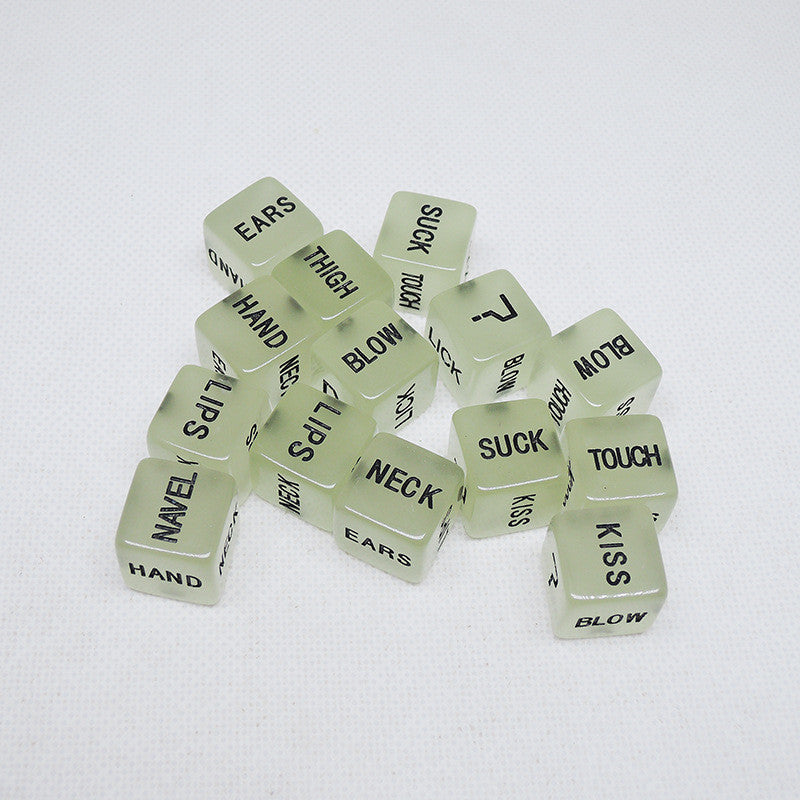 Couple Luminous English Engraving Dice