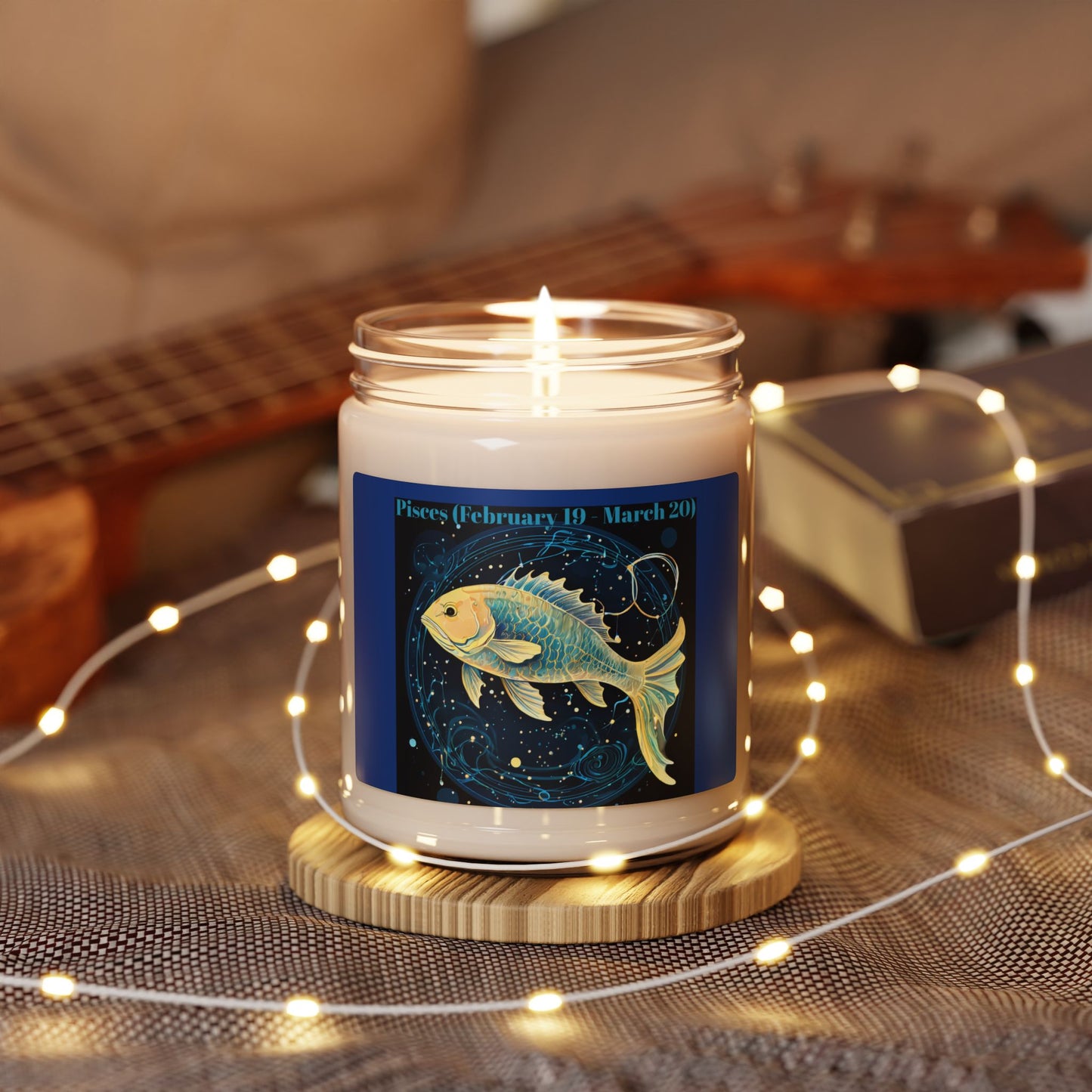 Astrology Pisces Scented Soy Candle - 9oz, Zodiac Decor & Perfect Gift