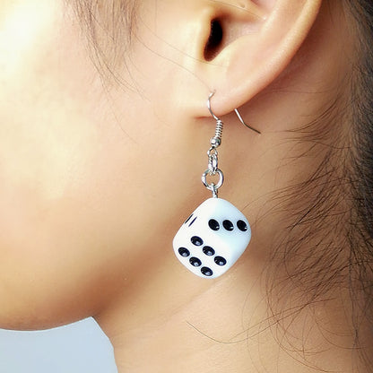 Frosty wind dice earrings