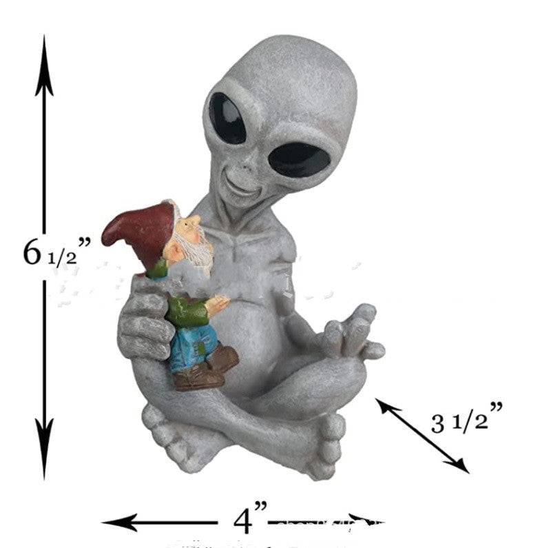 Alien  Gnome Garden Elf Ornament