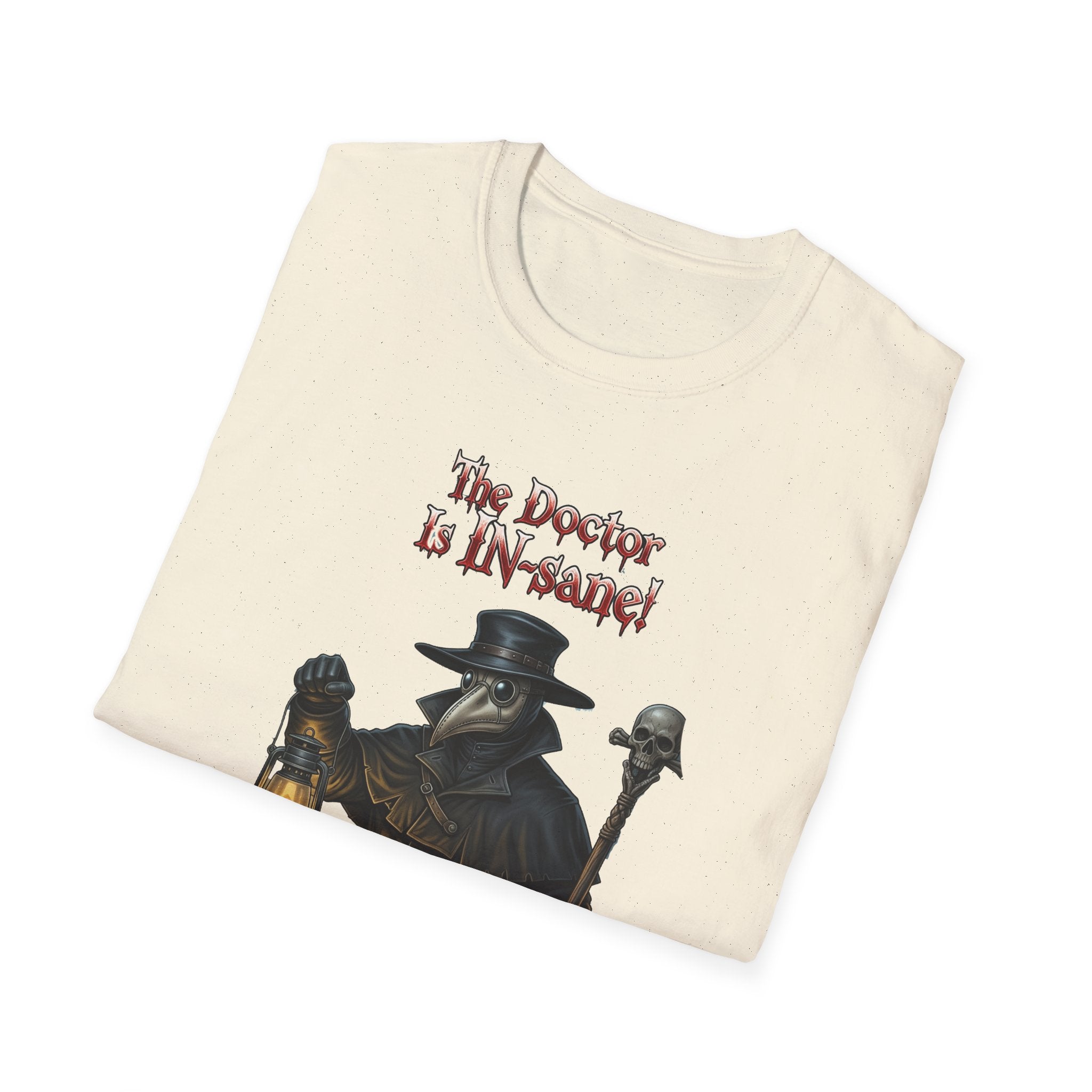 Gothic Plague In-sane Doctor T-Shirt, Unisex Softstyle Tee, Spooky Halloween Tee, Halloween Costume Shirt, Gift for Whovians, Dark Humor [...]