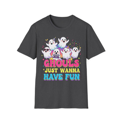Ghoulish Fun T-Shirt, Ghost Theme Tee, Unisex Halloween Shirt, Cute Spooky Apparel, Fun Costume Idea, Party Outfit