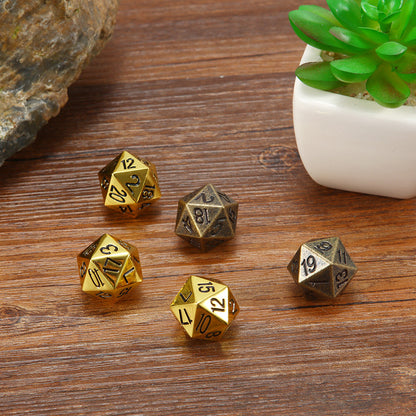 Faceted metal dice